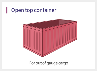 オープントップコンテナ 大型貨物向け