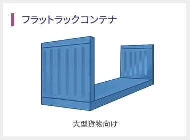 フラットラックコンテナ 大型貨物向け